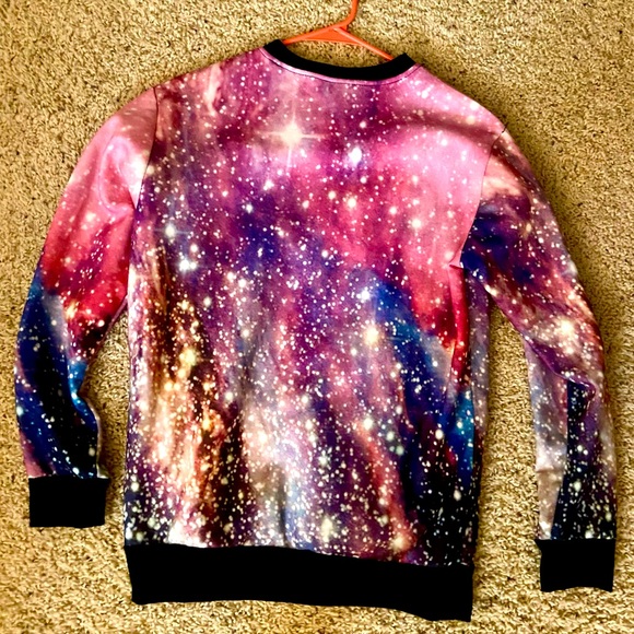 Galaxy-Print Cat Sweater - Picture 4 of 4